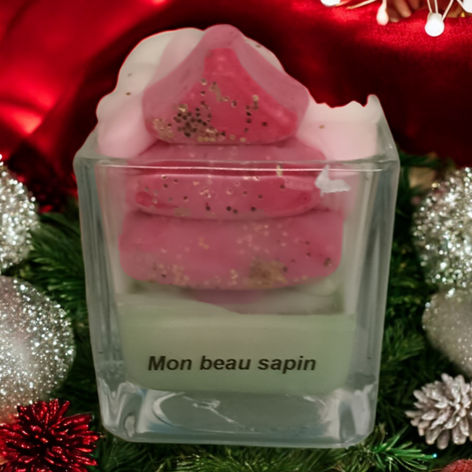 Bougie chantilly sapin rouge